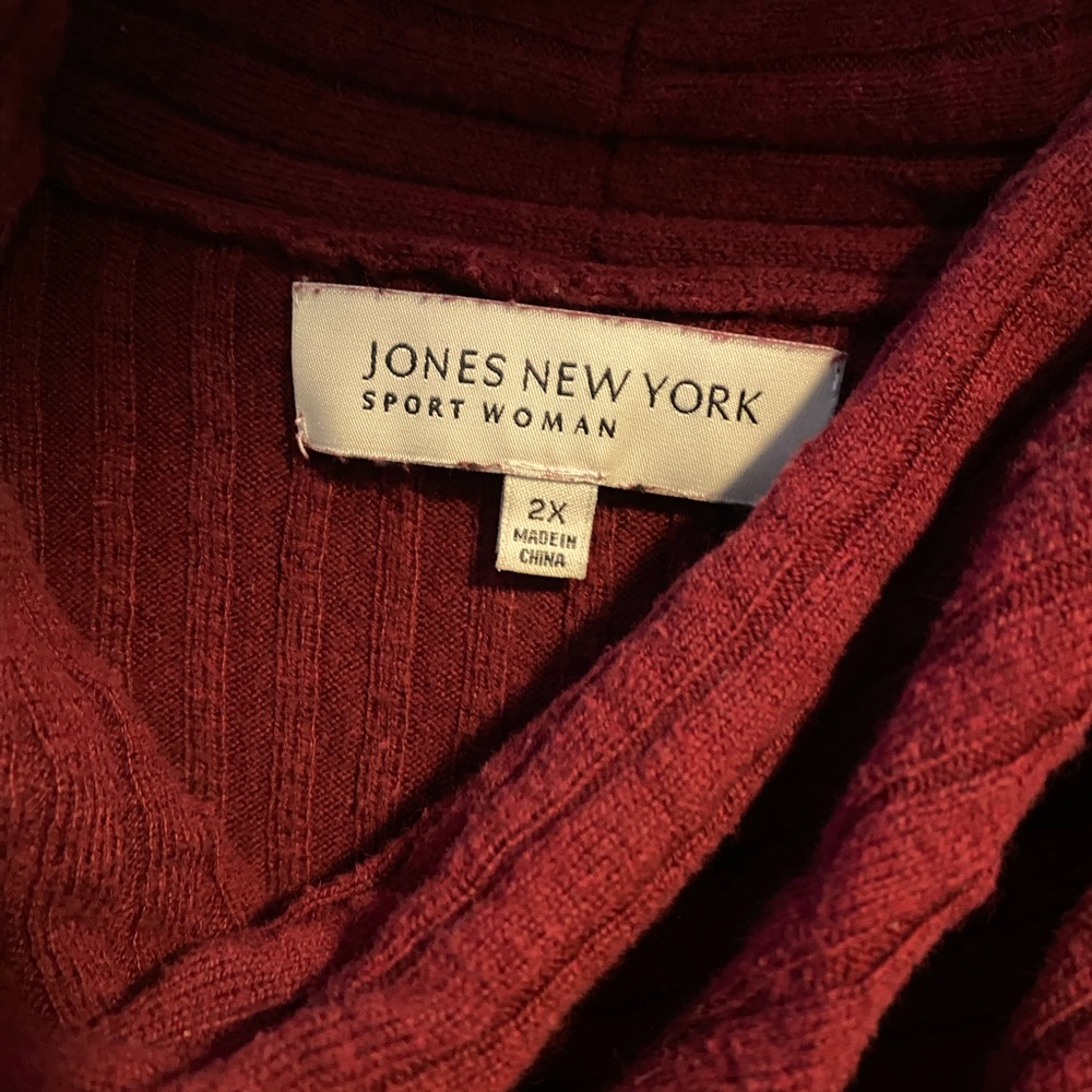 Jones of New York Deep Red Sweater 2x